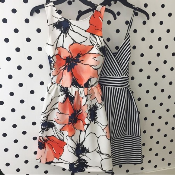 Aqua watercolor floral dress - Picture 3 of 5